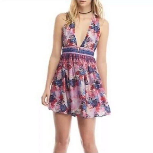 2🌎’s/$66~Free People Butterfly Daydreaming Fit & Flare Mini Dress NWT~Medium - Picture 9 of 14